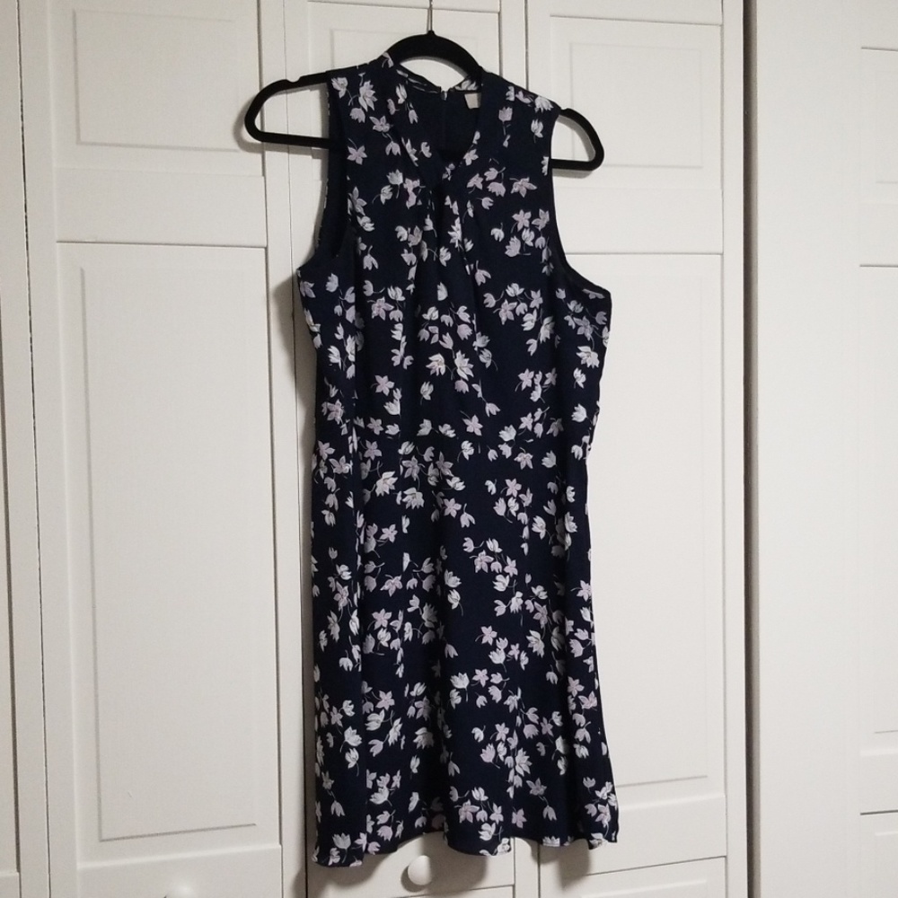 LOFT Outlet Sleeveless Navy Dress